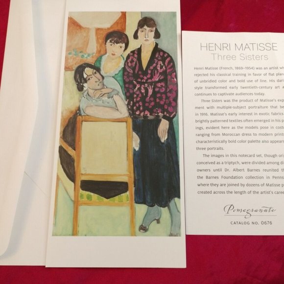 Henry Matisse Note Card The Three Sisters with Envelope - Picture 3 of 3